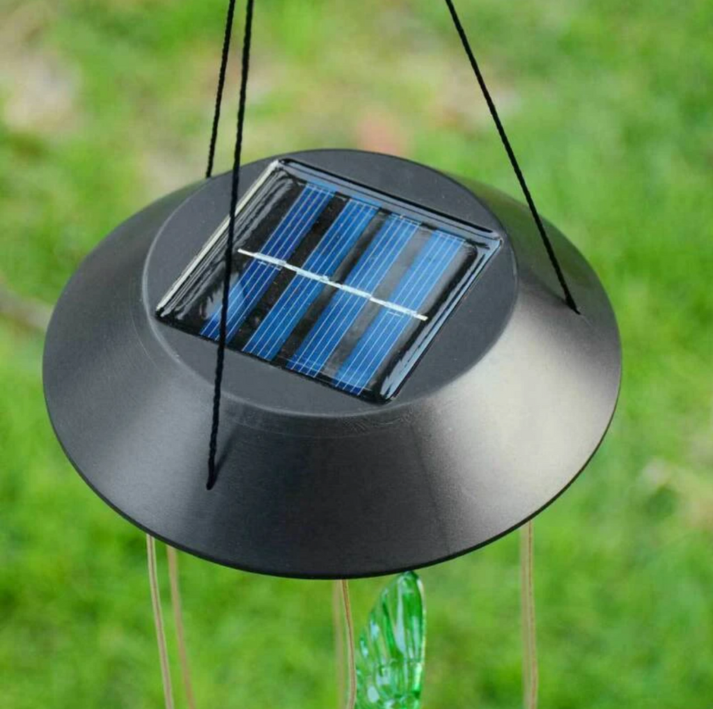 Color Changing LED Solar Powered Hummingbird Wind Chime Lights