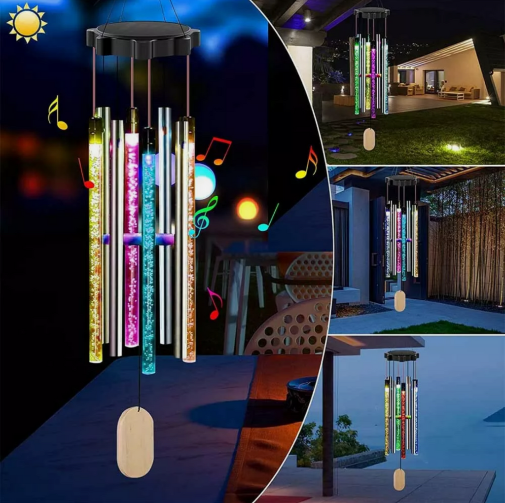 Solar LED Color-Changing Wind Chime Lights